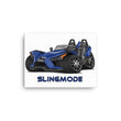 Load image into Gallery viewer, Slingmode Caricature Canvas Wall Art | 2017 SL Navy Blue Polaris Slingshot®