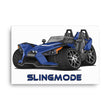 Load image into Gallery viewer, Slingmode Caricature Canvas Wall Art | 2017 SL Navy Blue Polaris Slingshot®