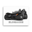 Load image into Gallery viewer, Slingmode Caricature Canvas Wall Art | 2019 SL Black Pearl Polaris Slingshot®