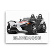 Load image into Gallery viewer, Slingmode Caricature Canvas Wall Art | 2016.5 SL Turbo Silver Polaris Slingshot®