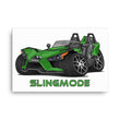 Load image into Gallery viewer, Slingmode Caricature Canvas Wall Art | 2018 SL Icon Dragon Green Polaris Slingshot®