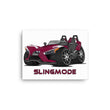 Load image into Gallery viewer, Slingmode Caricature Canvas Wall Art | 2017 SL LE Midnight Cherry Polaris Slingshot®)