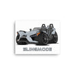 Load image into Gallery viewer, Slingmode Caricature Canvas Wall Art | 2016 Base Gray Metallic Polaris Slingshot®