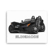 Load image into Gallery viewer, Slingmode Caricature Canvas Wall Art | 2019 SL Black Pearl Polaris Slingshot®