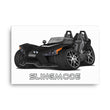 Load image into Gallery viewer, Slingmode Caricature Canvas Wall Art | 2019 SL Black Pearl Polaris Slingshot®