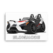 Load image into Gallery viewer, Slingmode Caricature Canvas Wall Art | 2016.5 SL LE White Pearl Polaris Slingshot®
