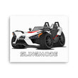 Load image into Gallery viewer, Slingmode Caricature Canvas Wall Art | 2016.5 SL LE White Pearl Polaris Slingshot®