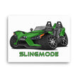 Load image into Gallery viewer, Slingmode Caricature Canvas Wall Art | 2018 SL Icon Dragon Green Polaris Slingshot®