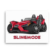 Load image into Gallery viewer, Slingmode Caricature Canvas Wall Art | 2018 SL Sunset Red Polaris Slingshot®