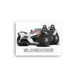 Load image into Gallery viewer, Slingmode Caricature Canvas Wall Art | 2016.5 SL Turbo Silver Polaris Slingshot®