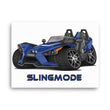 Load image into Gallery viewer, Slingmode Caricature Canvas Wall Art | 2017 SL Navy Blue Polaris Slingshot®