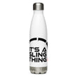 Load image into Gallery viewer, Slingmode It's A Sling Thing Stainless Steel Water Bottle (Black Design)