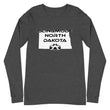 Load image into Gallery viewer, Slingmode State Design Men's Long Sleeve Tee (North Dakota)
