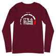 Load image into Gallery viewer, Slingmode It's A Sling Thing Men's Long Sleeve Tee (White Design)