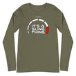 Load image into Gallery viewer, Slingmode It's A Sling Thing Men's Long Sleeve Tee (White Design)