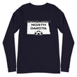 Load image into Gallery viewer, Slingmode State Design Men's Long Sleeve Tee (North Dakota)