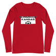 Load image into Gallery viewer, Slingmode State Design Men's Long Sleeve Tee (Kansas)