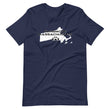 Load image into Gallery viewer, Slingmode State Design Men's T-shirt (Massachusetts)