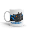 Load image into Gallery viewer, Slingmode Caricature Mug | 2018 SLR Electric Blue Polaris Slingshot®