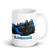 Load image into Gallery viewer, Slingmode Caricature Mug | 2018 SLR Electric Blue Polaris Slingshot®