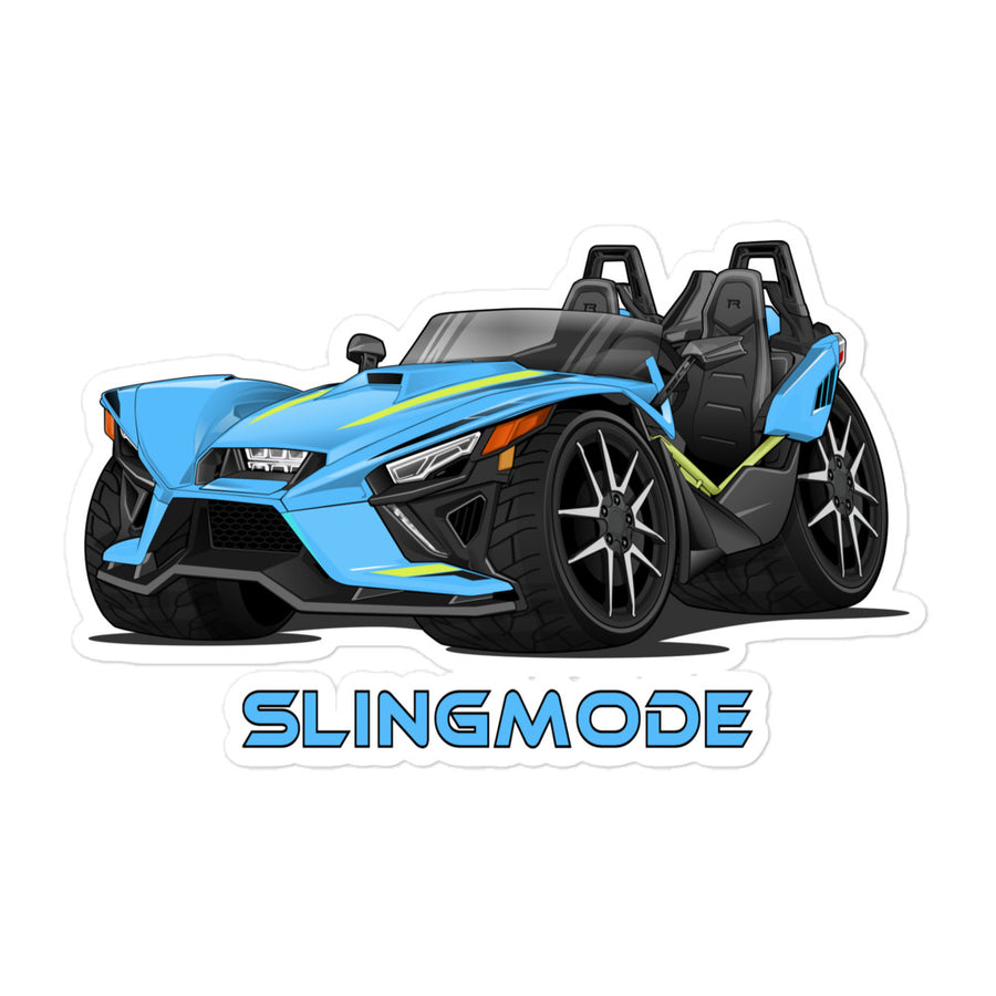 Slingmode Stickers | 2023 R Miami Blue Fade Polaris Slingshot®