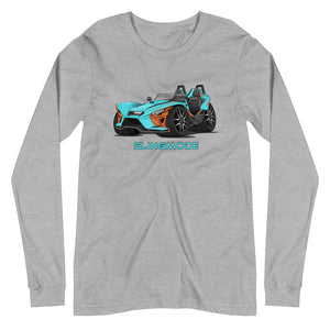 Men's Slingmode Caricature Long Sleeve T-Shirt 2023 (R Pacific Teal Fade)