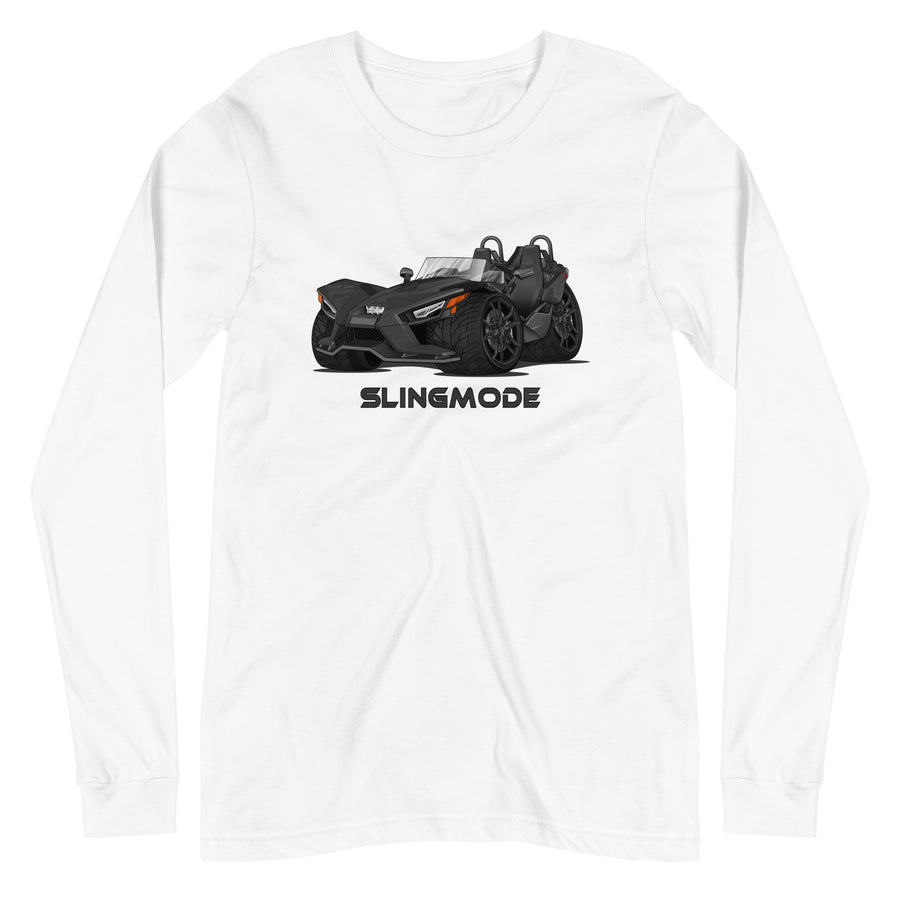 Men's Slingmode Caricature Long Sleeve T-Shirt 2023 (S Jet Black)