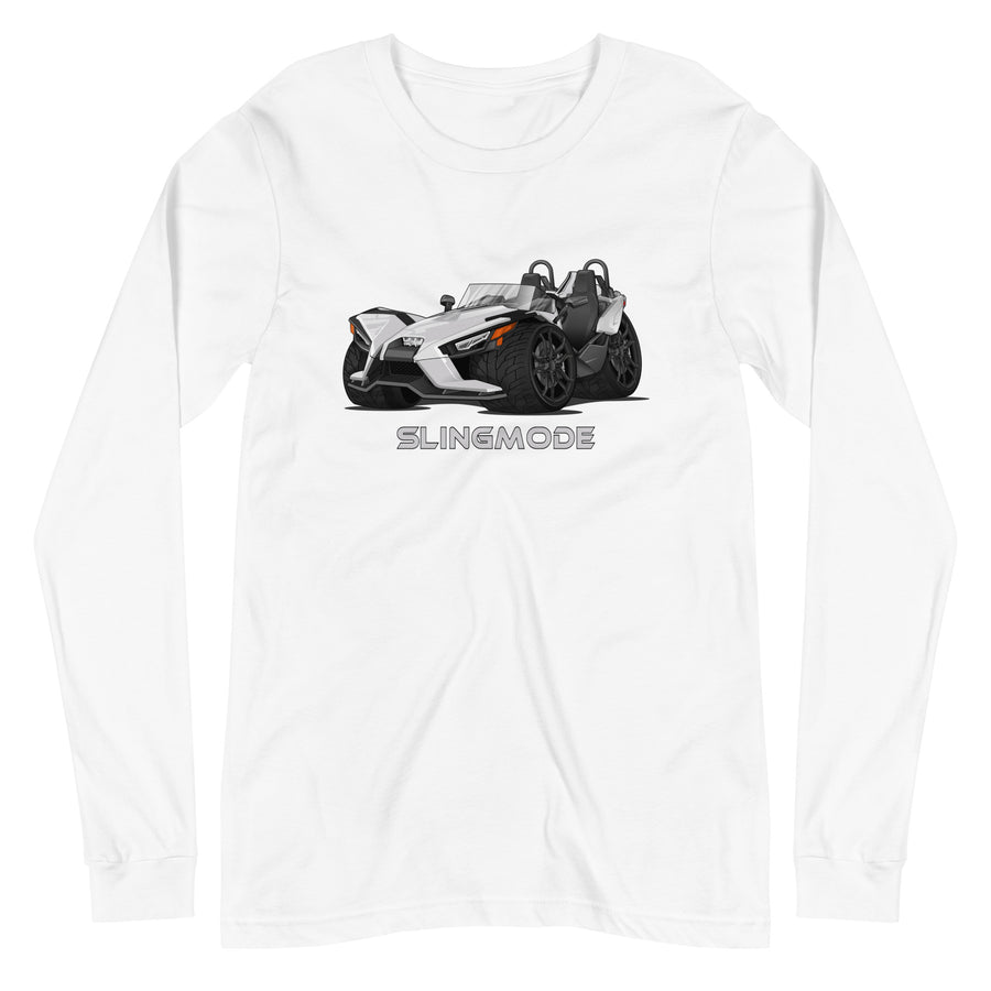 Men's Slingmode Caricature Long Sleeve T-Shirt 2023 (S Moonlight White)