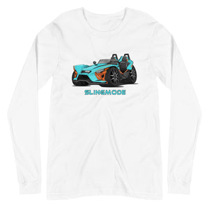 Men's Slingmode Caricature Long Sleeve T-Shirt 2023 (R Pacific Teal Fade)