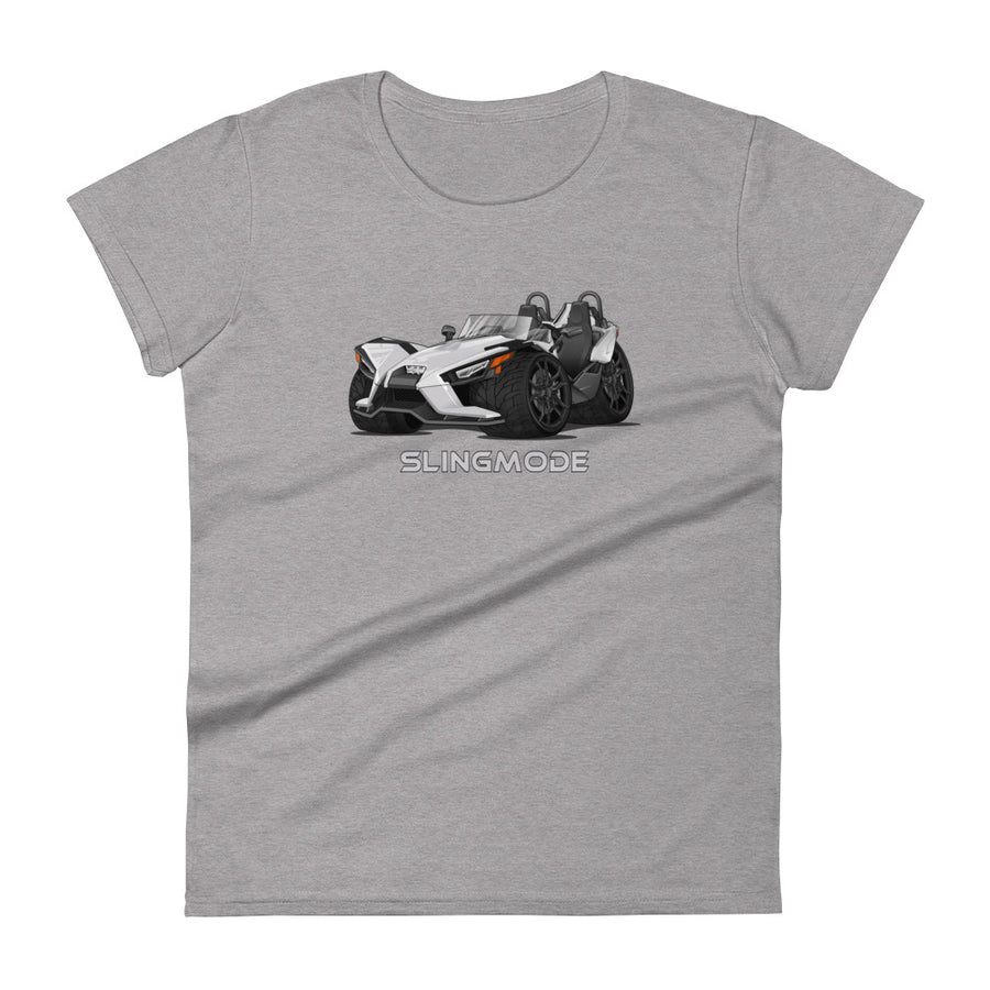 Women's Slingmode Caricature T-Shirt 2023 (S Moonlight White)