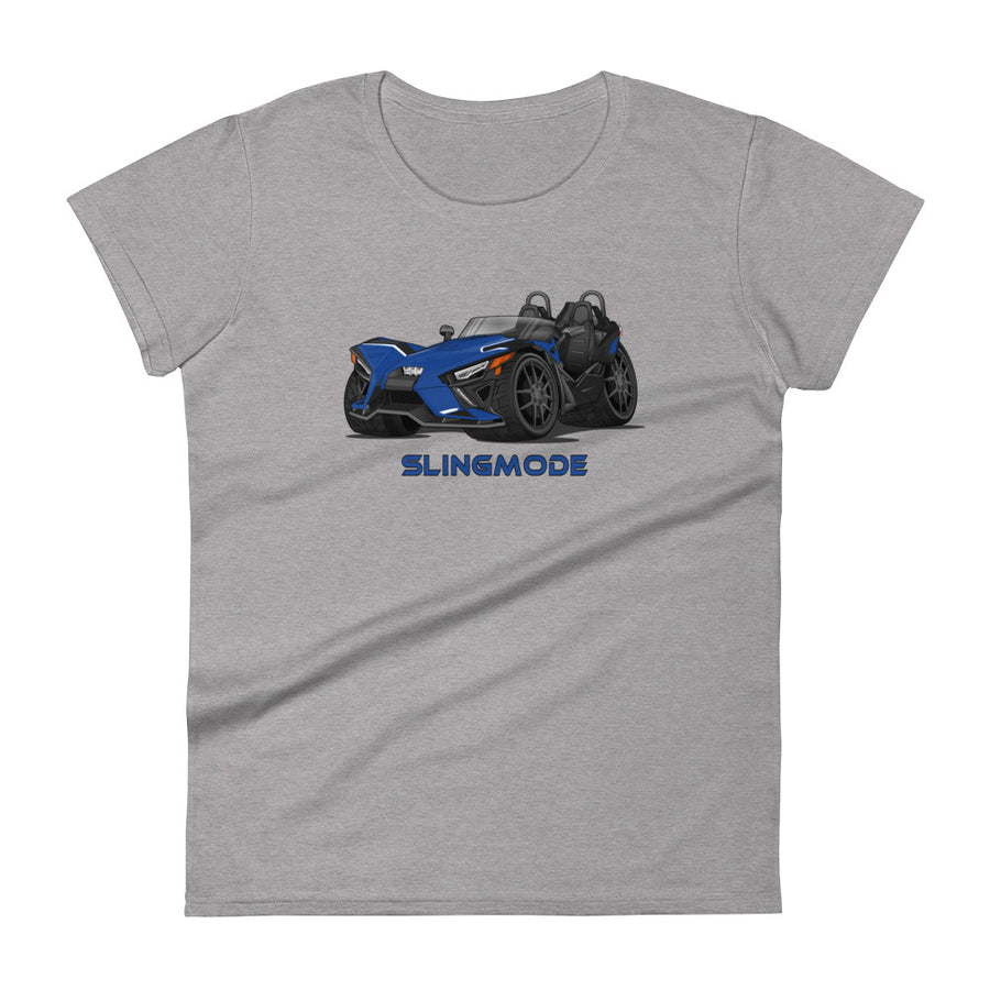 Women's Slingmode Caricature T-Shirt 2023 (SLR Cobalt Blue Fade)