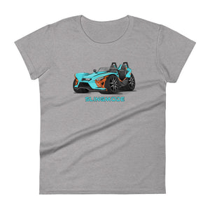 Women's Slingmode Caricature T-Shirt 2023 (R Pacific Teal Fade)