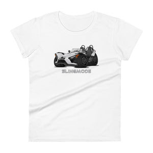 Women's Slingmode Caricature T-Shirt 2023 (S Moonlight White)