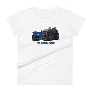 Women's Slingmode Caricature T-Shirt 2023 (SLR Cobalt Blue Fade)
