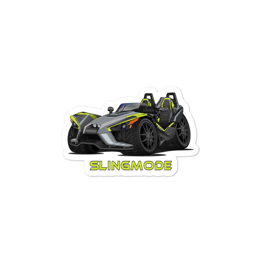 Slingmode Stickers | 2018 SLR Ghost Gray Lime Squeeze Polaris Slingshot®
