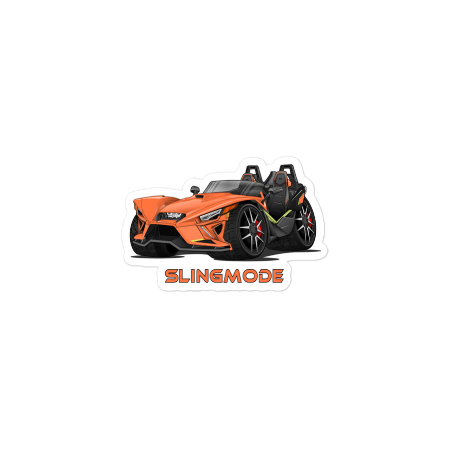 Slingmode Stickers | 2022 R Volt Orange Fade Polaris Slingshot®