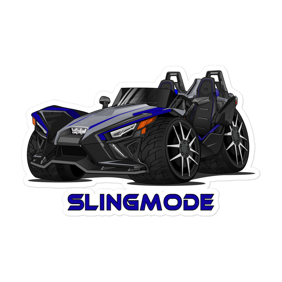 Slingmode Stickers | 2021 R Stealth Blue Polaris Slingshot®