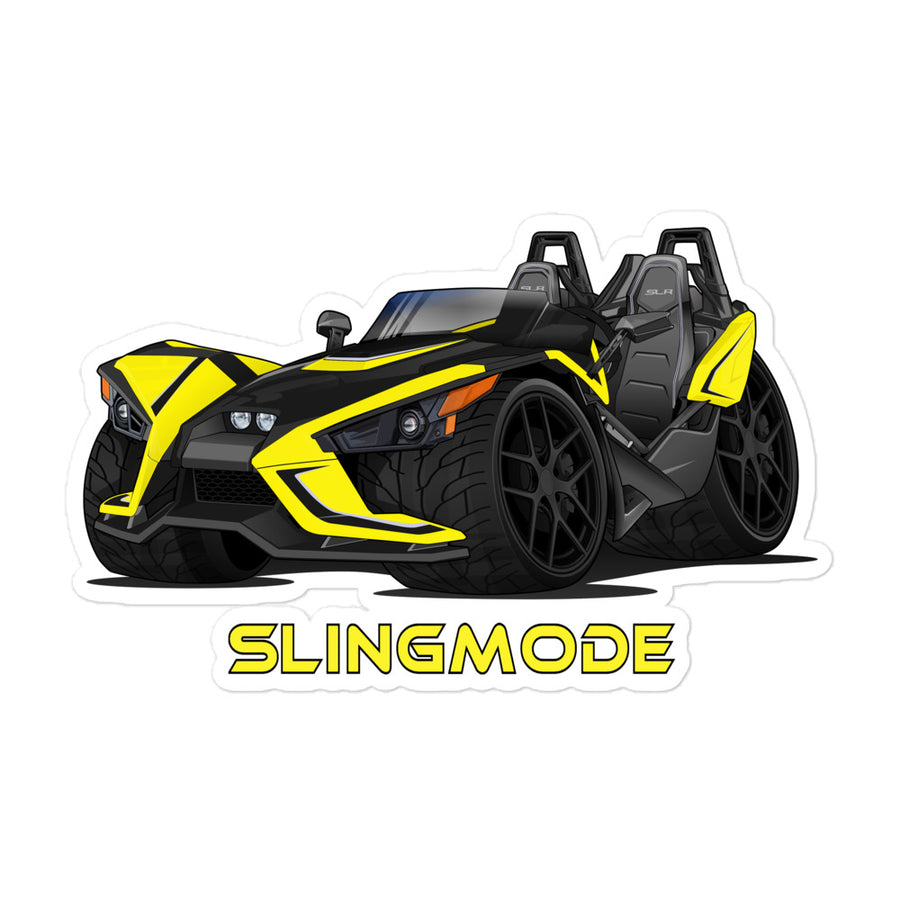 Slingmode Stickers | 2019 SLR Icon Daytona Yellow Polaris Slingshot®