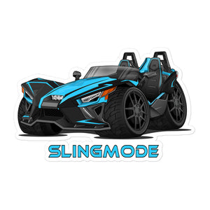 Slingmode Stickers | 2020 R Miami Blue Polaris Slingshot®