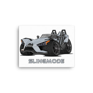 Slingmode Caricature Canvas Wall Art | 2015 Base Gray Metallic Polaris Slingshot®