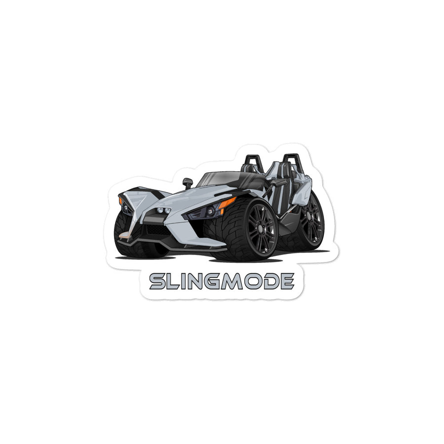 Slingmode Stickers | 2015 Base Gray Metallic Polaris Slingshot®