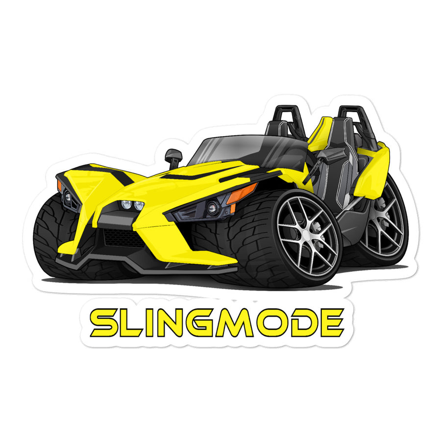 Slingmode Stickers | 2018 SL Icon Daytona Yellow Polaris Slingshot®