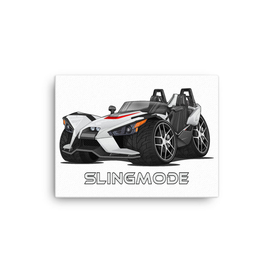 Slingmode Caricature Canvas Wall Art | 2016.5 SL Turbo Silver Polaris Slingshot®