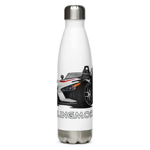 Slingmode Polaris Slingshot® Themed Caricature Stainless Steel Water Bottle | 2016.5 SL Turbo Silver