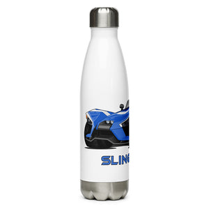 Polaris Slingshot® themed Caricature Stainless Steel Water Bottle | 2016.5 SL LE Blue Fire