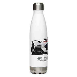 Slingmode Polaris Slingshot® Themed Caricature Stainless Steel Water Bottle | 2016.5 SL Turbo Silver