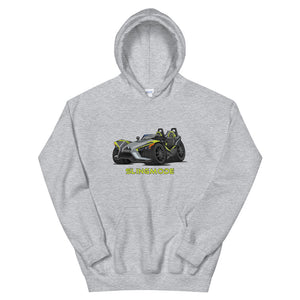 Slingmode Caricature Men's Hoodie 2018 (SLR LE Ghost Gray Lime Squeeze)