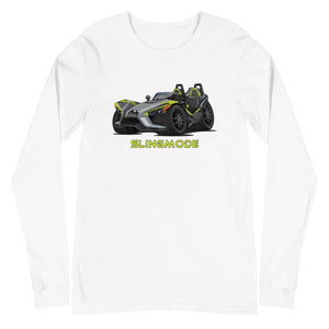 Slingmode Caricature Men's Long Sleeve Tee 2018 (SLR LE Ghost Gray Lime Squeeze)