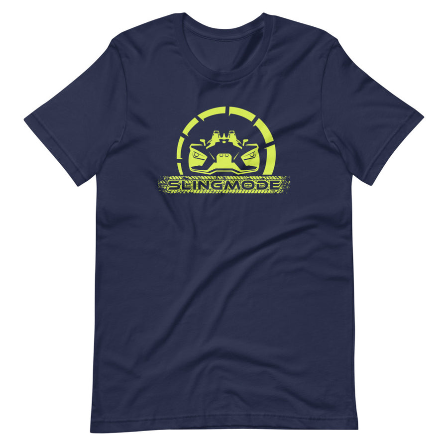 Slingmode Official Logo Polaris Slingshot® Themed Men's T-Shirt | Neon Fade