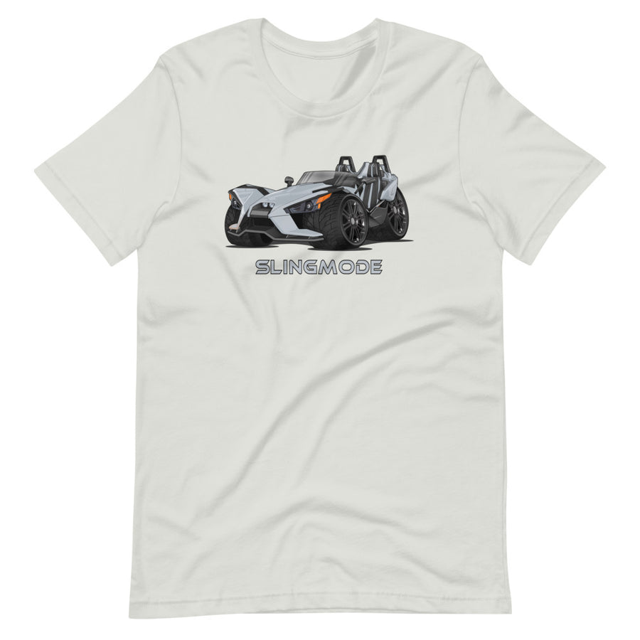 Slingmode Caricature Men's T-Shirt | 2016 Base Gray Metallic Polaris Slingshot®